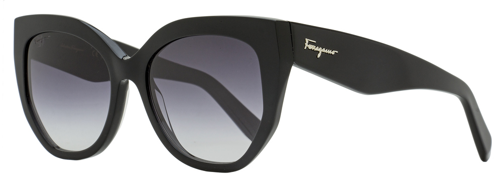 Ferragamo Sculpted Cat-Eye Sunglasses SF1061S 001 Black 56mm